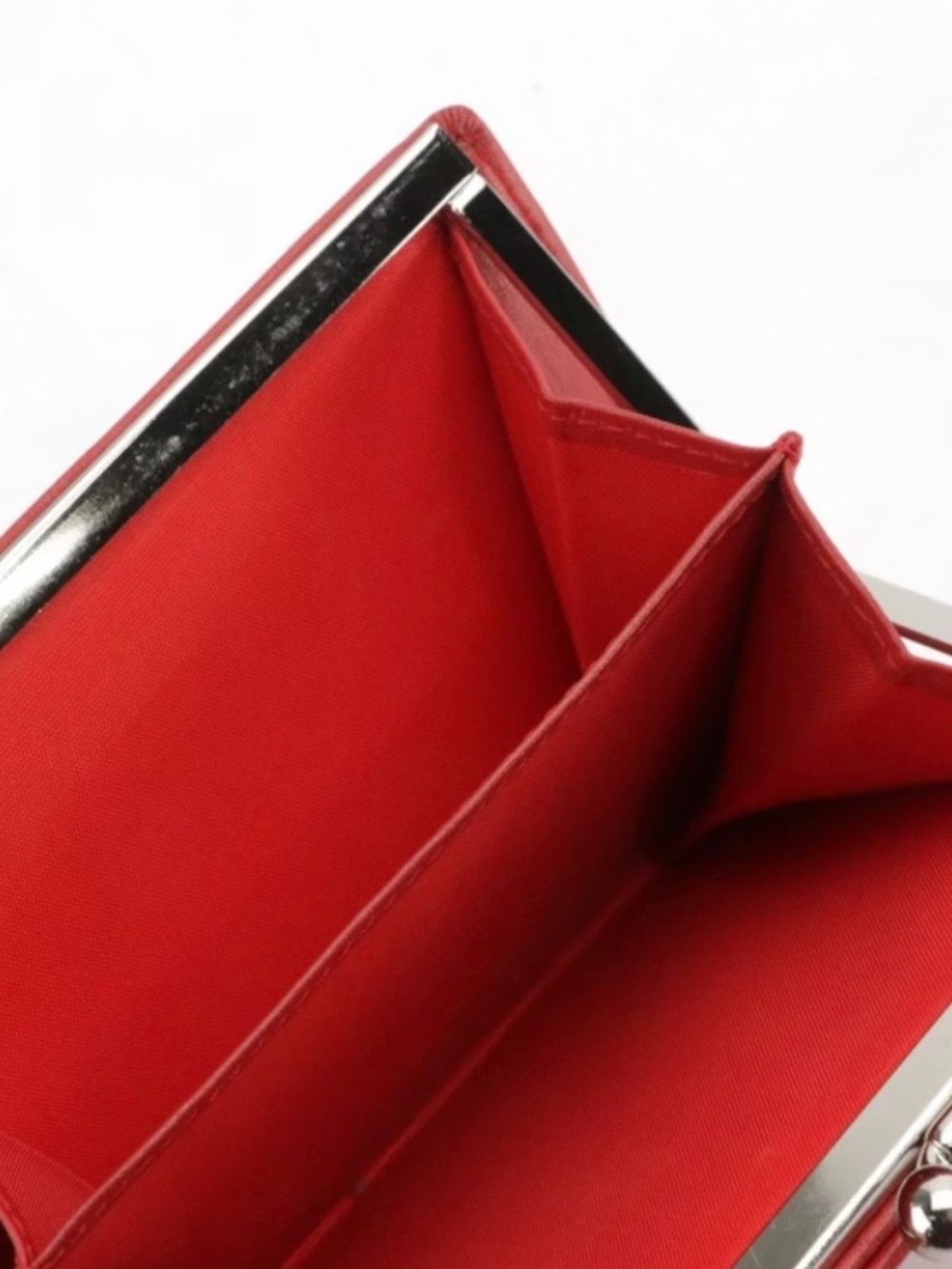 Valentino Compact Bifold Wallet in Red Leather with Box - Picture 3 of 6